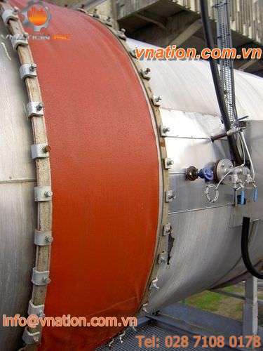 axial pipe expansion joint / fabric / turbine