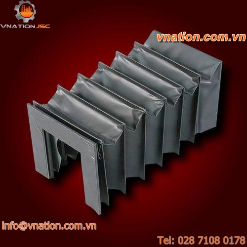 rectangular protective bellows / PVC / slide / machine