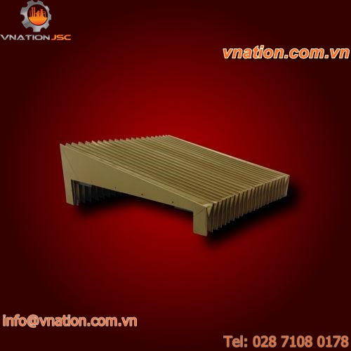 rectangular protective bellows / fabric / machine / accordion protection
