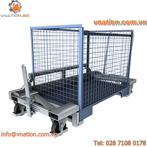 handling cart / transport / wire mesh platform / pallet box