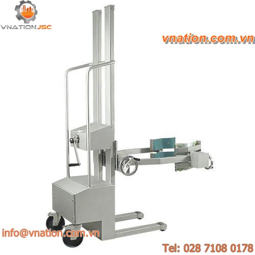 manual stacker truck / walk-behind / drum-handling