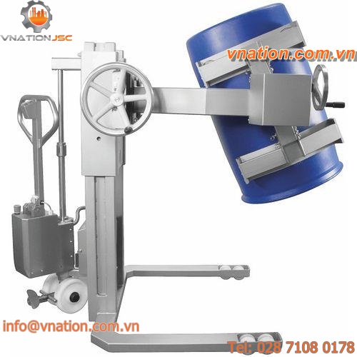 electric stacker truck / accompanying / drum-handling