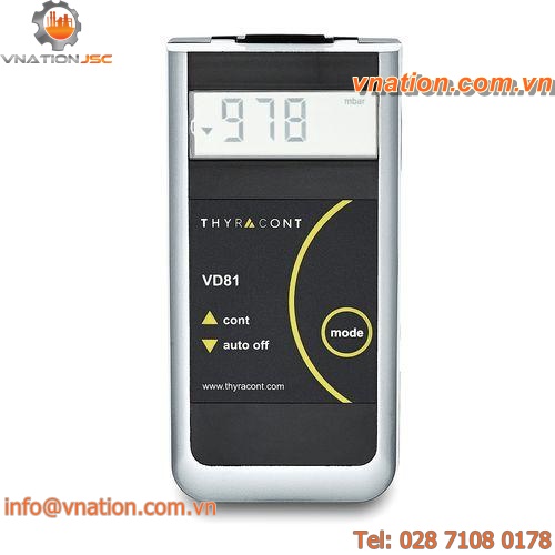 vacuum gauge with ceramic sensor / digital / USB / chemical-resistant