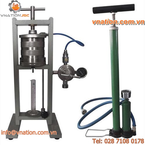 frame filter press / for slurry / for laboratories