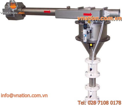 cyclone separator / metal / for pneumatic conveying / for the food industry