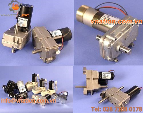 orthogonal electric gearmotor / spur / worm / 24V