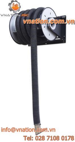hose reel / spring / truck-mounted / exhaust extraction hose