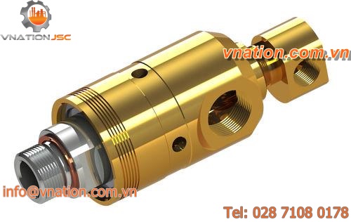 water rotary union / 2-passage / brass / aluminum
