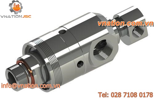 water rotary union / 2-passage / for food industry applications / stainless steel