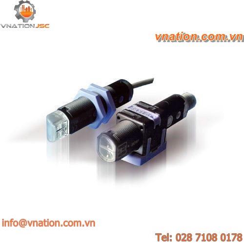 through-beam photoelectric sensor / cylindrical / LED / polarized