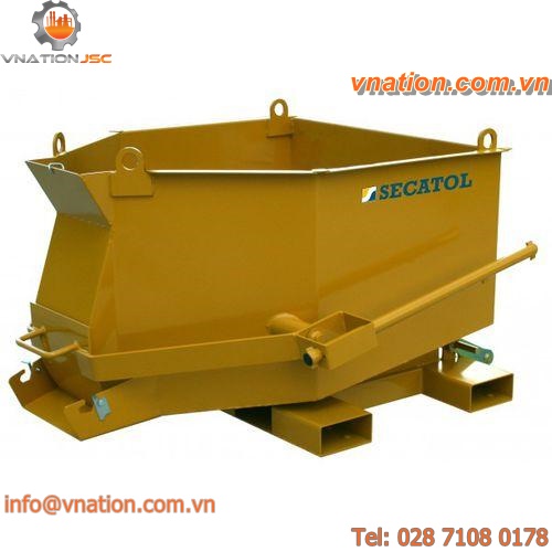 forklift truck concrete skip