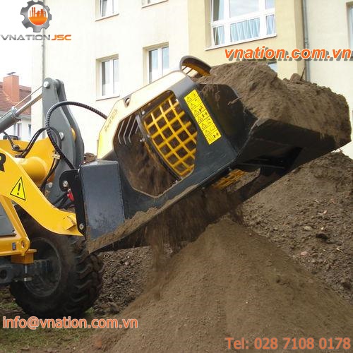screening bucket / standard / for skid steer loaders / for backhoe loaders