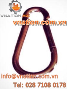 locking carabiner / aluminium / pear-shaped