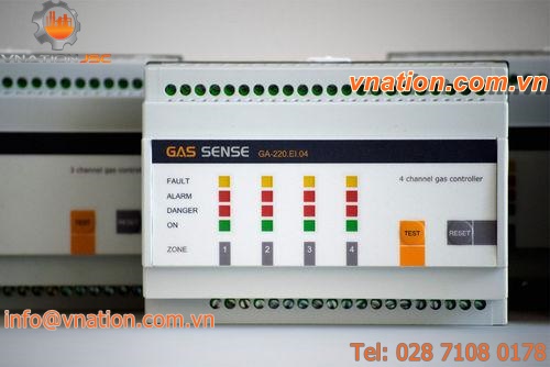 DIN rail mounting gas detection control unit / toxic