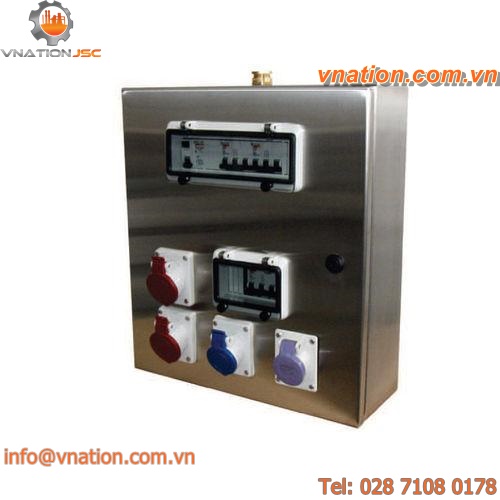 equipped electrical enclosure / stainless steel / power distribution
