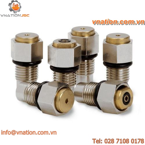 compression fitting / elbow / nickel-plated brass / pneumatic