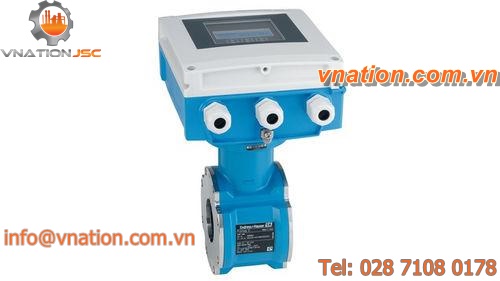 electromagnetic flow meter / for water / in-line / stainless steel