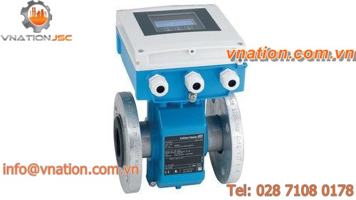 electromagnetic flow meter / for water / for liquids / flange