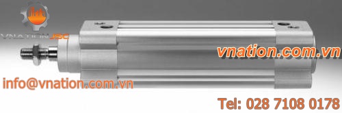 pneumatic cylinder / with piston rod / double-acting / standard