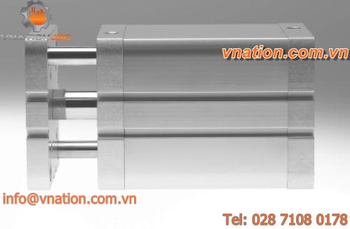 pneumatic cylinder / with guided piston rod / compact