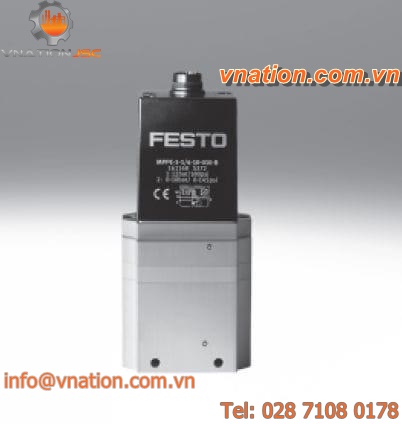 compressed air pressure regulator / piston / single-stage / aluminum