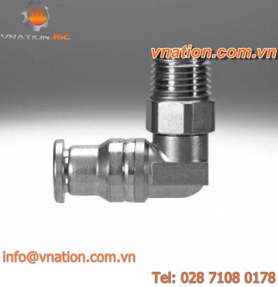 bulkhead fitting / push-in / threaded / elbow