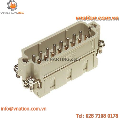electric connector / rectangular / crimp / for thermocouples