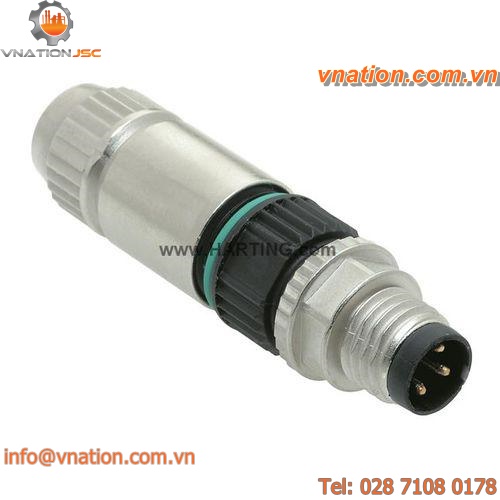 electric connector / circular / straight / male