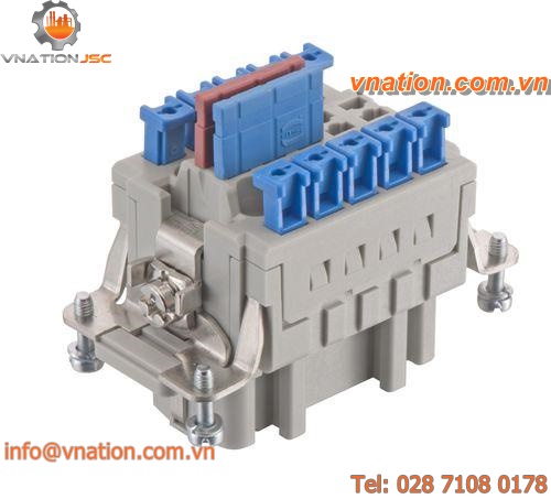 electric connector / rectangular / spring