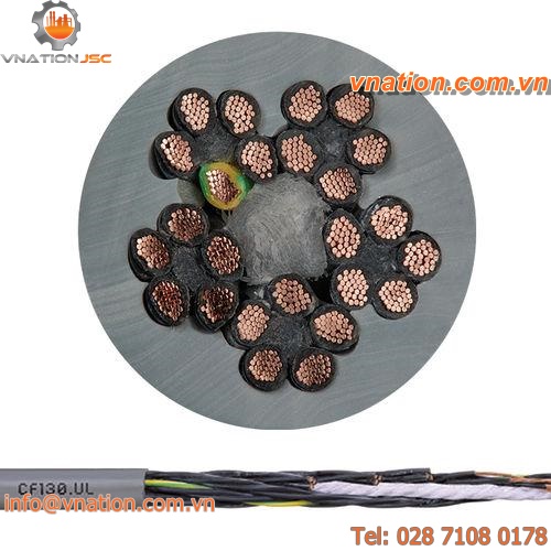 control cable / multi-conductor / flame-retardant / PVC-sheathed