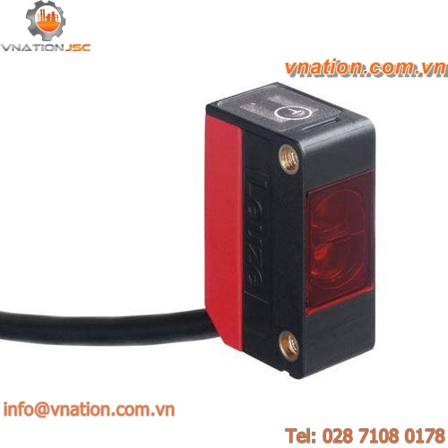 diffuse reflective photoelectric sensor / through-beam / cubic / red light