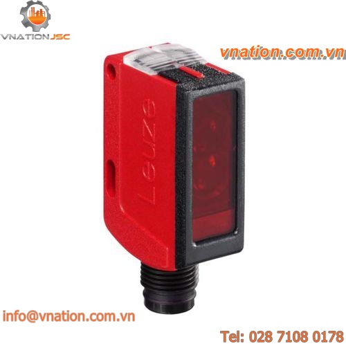 polarized retroreflective photoelectric sensor / cubic / laser / red light