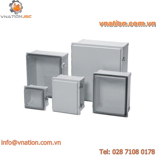 flush-mount junction box / polycarbonate / EMI-shielded / with transparent cover