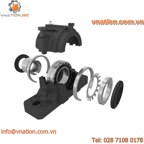 bell-shaped bearing unit / spherical roller / cast iron / split