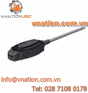 rectangular photoelectric sensor / fiber optic / compact