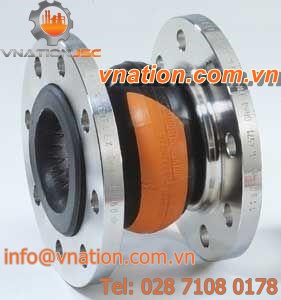 axial pipe expansion joint / rubber / universal / for the chemical industry