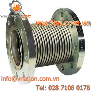 axial pipe expansion joint / steel / for water