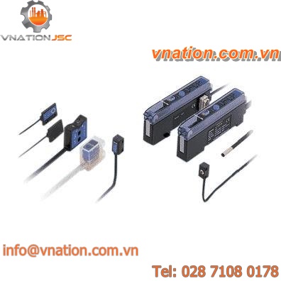 diffuse reflective photoelectric sensor / through-beam / rectangular / LED