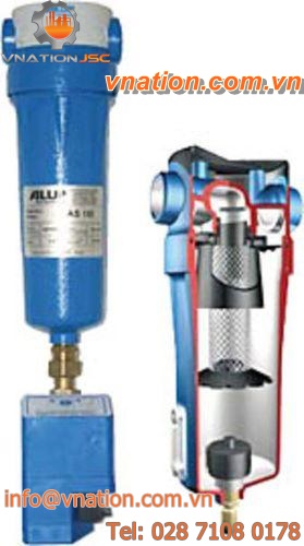 cyclone separator / for compressed air / industrial