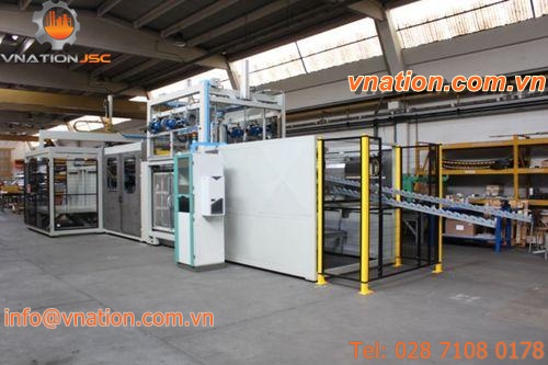 fully-automatic thermoformer / panel / for refrigerator production / industrial