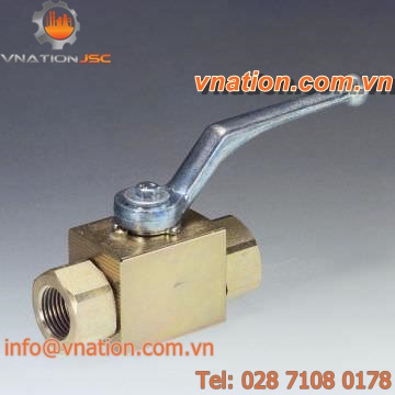 ball valve / lever / galvanized steel / 3-way