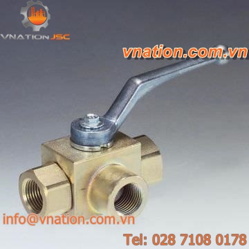 ball valve / lever / selector / 3-way