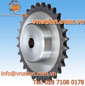 straight-toothed sprocket wheel / for chain / hub