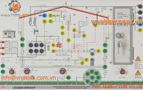 training and demonstration board for electrical installations