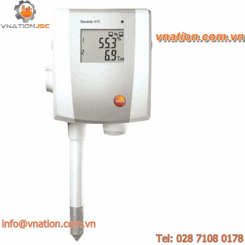 humidity temperature transmitter / Ethernet / with digital display