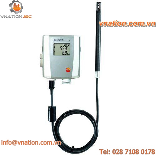 Ethernet temperature transmitter / with digital display / humidity