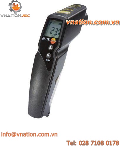 digital pyrometer / portable / with double laser