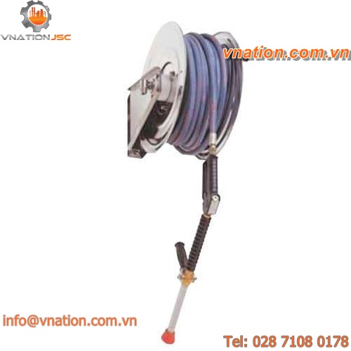 hose reel / manual / fixed / for cleaning