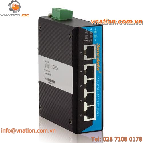 5 ports network switch / industrial / unmanaged / layer 2