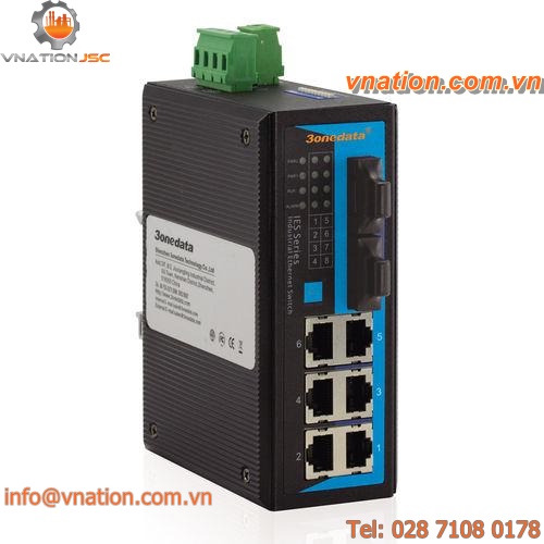 8 ports network switch / unmanaged / industrial / fiber optic